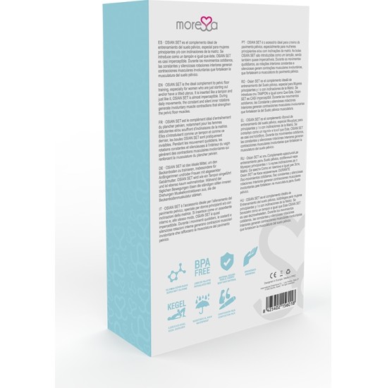 Moressa Silikona vaginālās bumbiņas komplekts tirkīza