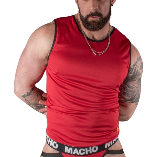 Macho Underwear MACHO - sarkans T-KREKLS L/XL