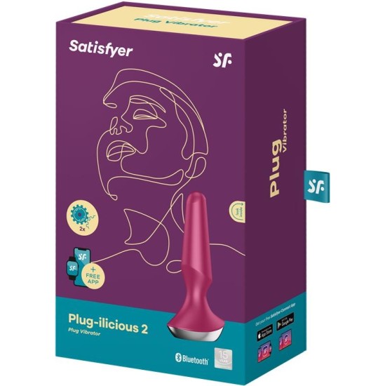 Satisfyer Plug-ilicious 2 Vibrating Butt Plug with Satisfyer Connect App Berry