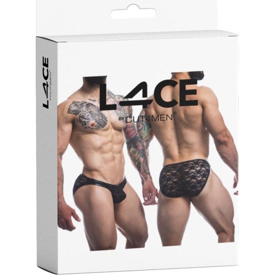 Cut4Men L4CE01 Slip with Black Lace