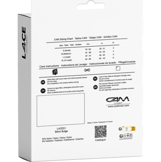 Cut4Men L4CE01 Slip with Black Lace