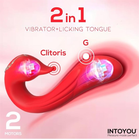 Intoyou Swana Vibrator Licking Tongue with Angle Adjustable