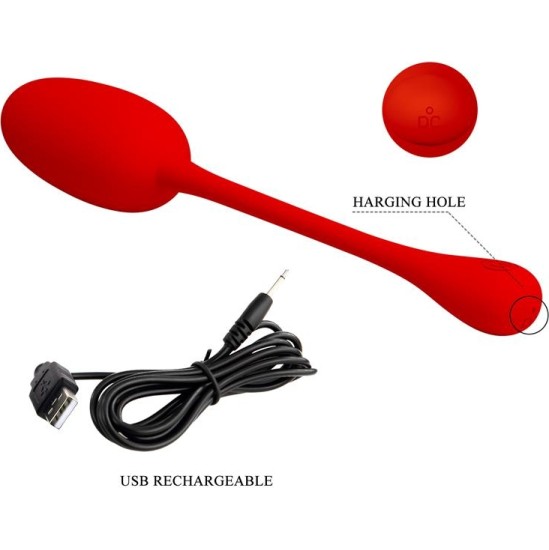Prettylove Knucker Vibrating Egg Red