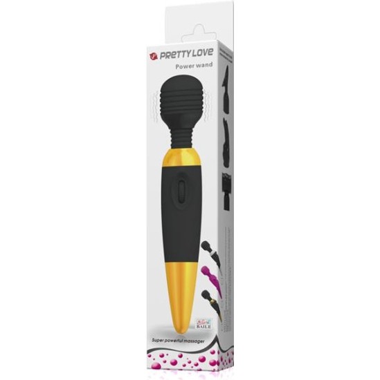 Prettylove Pretty Love Massager Power Wand Black and Gold