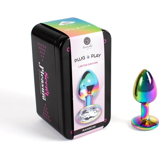 Secret Play Rainbow Metal Butt Plug Size S