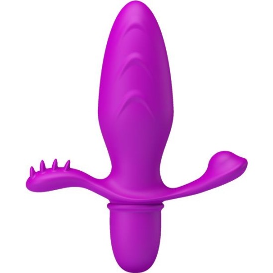 Prettylove Butt Plug with Vibration Fitch Purple