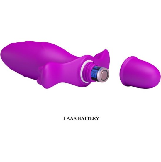 Prettylove Butt Plug with Vibration Fitch Purple
