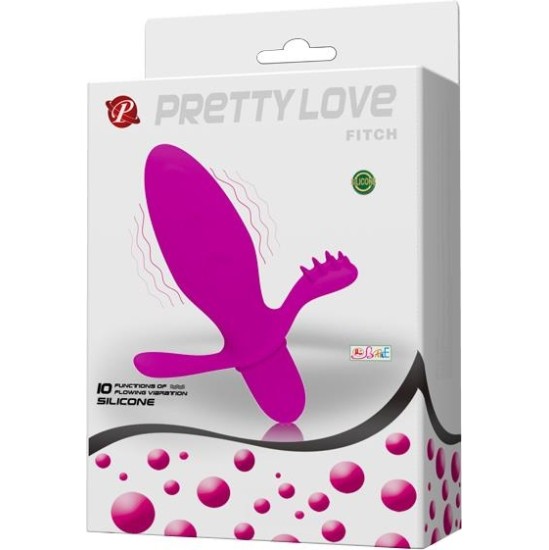 Prettylove Butt Plug with Vibration Fitch Purple