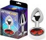Afterdark Butt Plug with Jewel Red Rubby Size L Aluminium