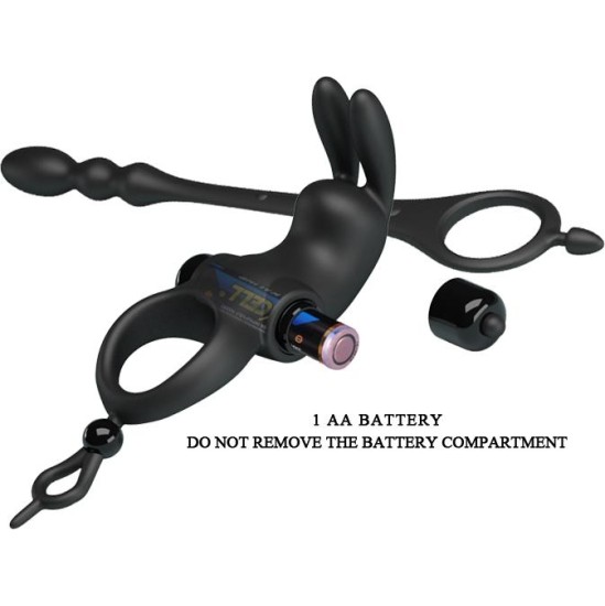 Prettylove Vibrating Ring with Desmontable Anal Chain