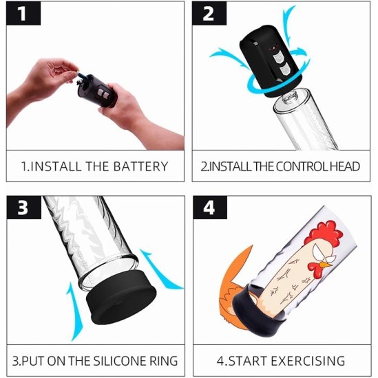 Boost Pumps PSX10 Automatic Penis Pump Crystal