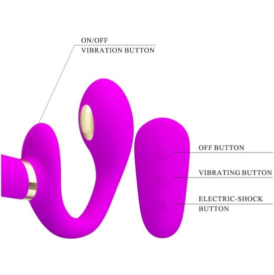 Prettylove Thunderbird Couples Vibe Strapless with Remote Control