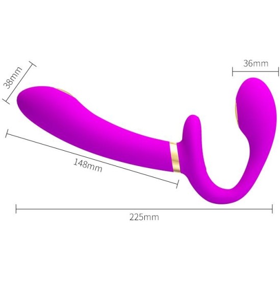 Prettylove Thunderbird Couples Vibe Strapless with Remote Control