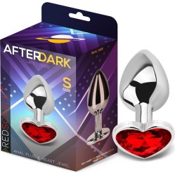 Afterdark Heart Shaped Butt Plug Red Scarlet Size S
