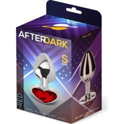 Afterdark Heart Shaped Butt Plug Red Scarlet Size S
