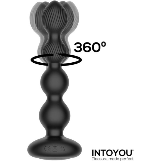 Intoyou Mouve Butt Plug with Waving and Vibratiion with Remote Control 2 Motors