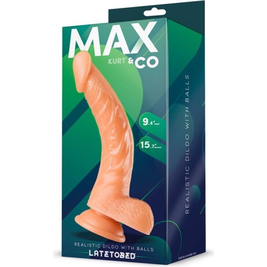 Max & Co Kurt Realistic Dildo with Testicles Flesh 9,4 - 24 cm