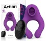 Action Fenda Vibrating Ring with Licking Tongue and Remote Control 3 Motors Magnetic USB