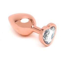 Rimba Toys Pisa Heart Shaped Butt Plug Rose Gold