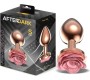 Afterdark Rosegold Metal Anal Plug with Pink Rose Base - Size S