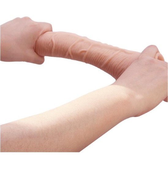 Baile Alex Curved Dildo with Testicles G-Spot Suction Cup Flesh