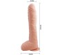 Baile Alex Curved Dildo with Testicles G-Spot Suction Cup Flesh