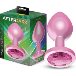 Afterdark Anodyzed Anal Plug Pink with Jewel Size L