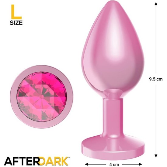 Afterdark Anodyzed Anal Plug Pink with Jewel Size L