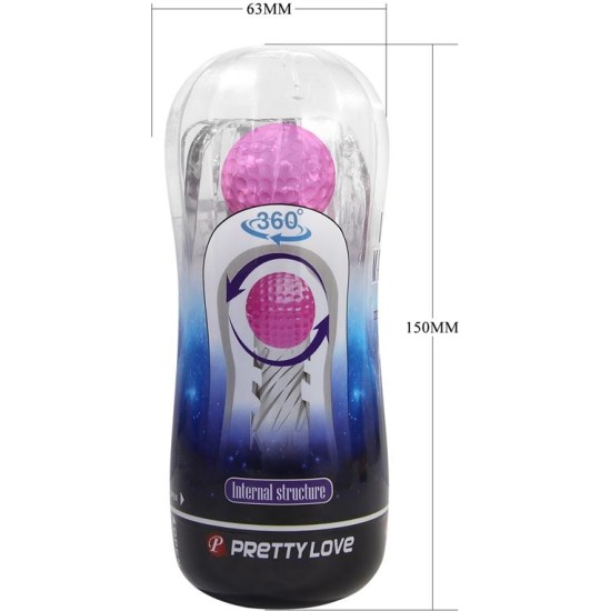 Prettylove Masturbator Cup with Magic Ball