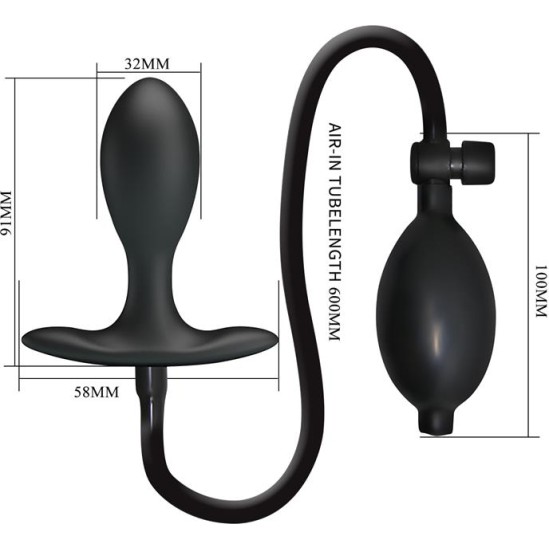 Mr Play Inflatable Anal Plug with Internal Ball Weight