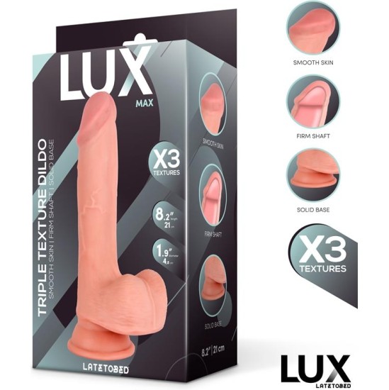 LUX Max Triple Density Dildo with Balls 8.2