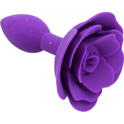 A-Gusto Rose Silicone Butt Plug Purple