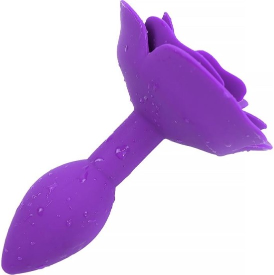 A-Gusto Rose Silicone Butt Plug Purple