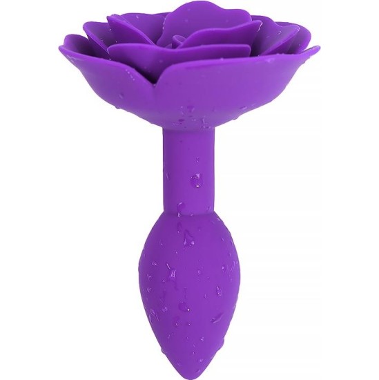 A-Gusto Rose Silicone Butt Plug Purple