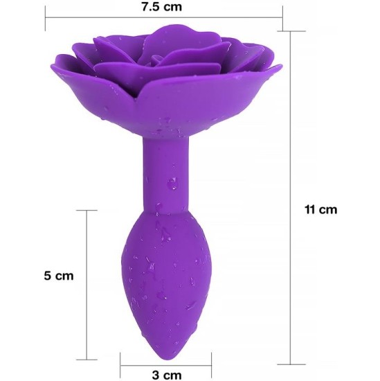 A-Gusto Rose Silicone Butt Plug Purple