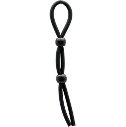Latex Play Penis and Ball Strap Black