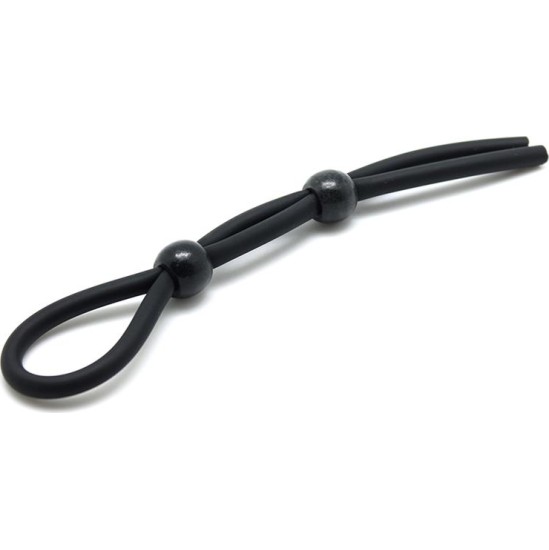 Latex Play Penis and Ball Strap Black