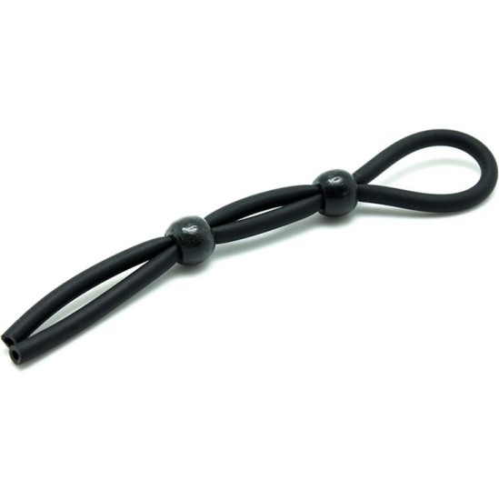 Latex Play Penis and Ball Strap Black