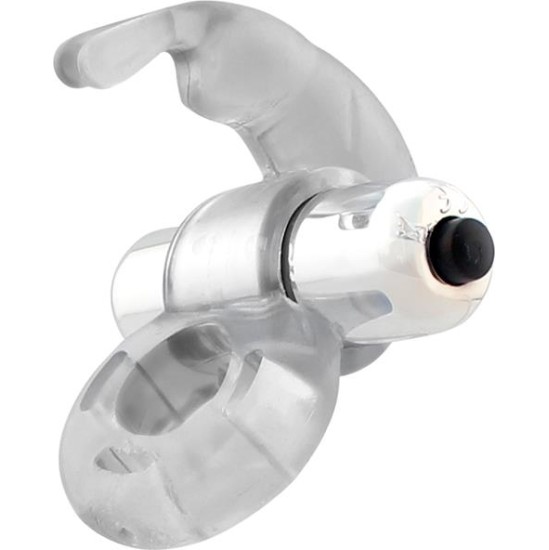 Latetobed Horizon Vibrating Penis Ring with Rabbit Clear