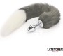 Latetobed Bdsm Line Anal plug with tail Gray and White 40 cm