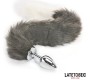 Latetobed Bdsm Line Anal plug with tail Gray and White 40 cm