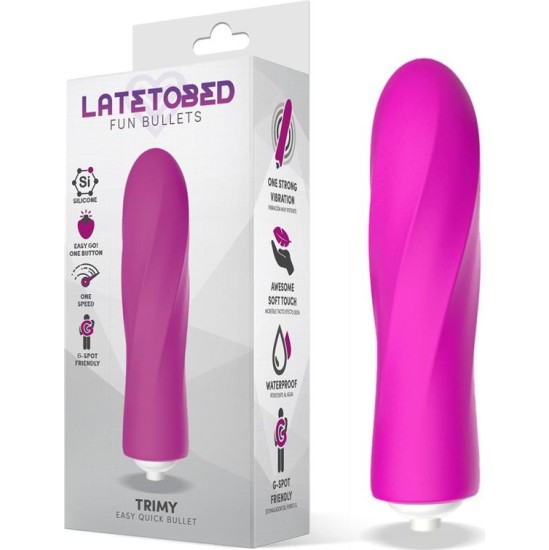 Latetobed Trimy Easy Quick Vibrating Bullet Silicone Pink