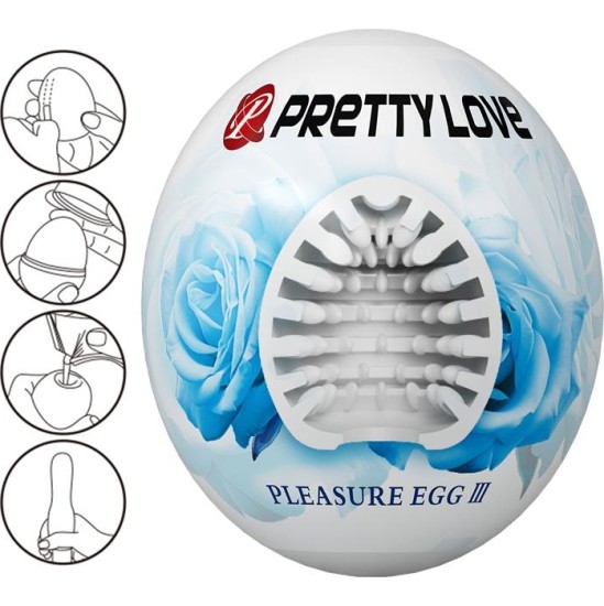 Prettylove Masturbator Egg Pleasure Egg III White