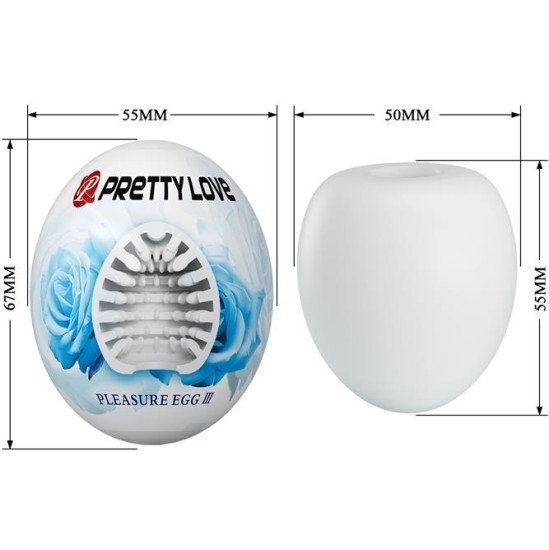 Prettylove Masturbator Egg Pleasure Egg III White