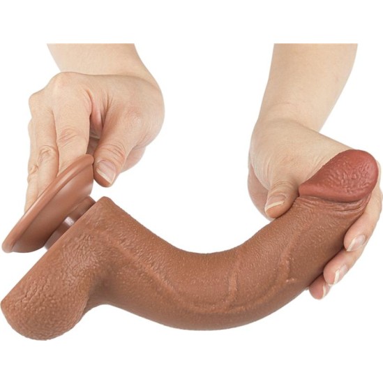 Lovetoy Dildo Sliding Skin 8.5 Brown