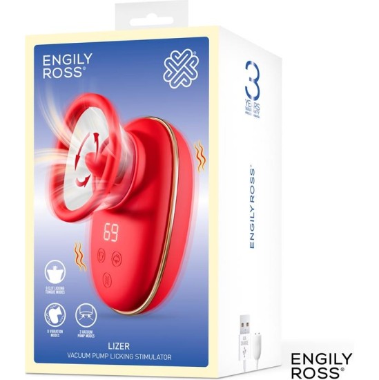 Engily Ross Lizer Stimulator with Licking, Vacuum Pump and Vibration