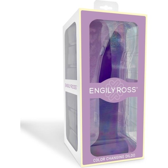 Dildox By Engily Ross Color-Changing Dildo Purple to Pink Size L 21 cm