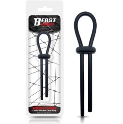 Beast Rings Adjustable Lasso Cock Ring Solid Silicone Black