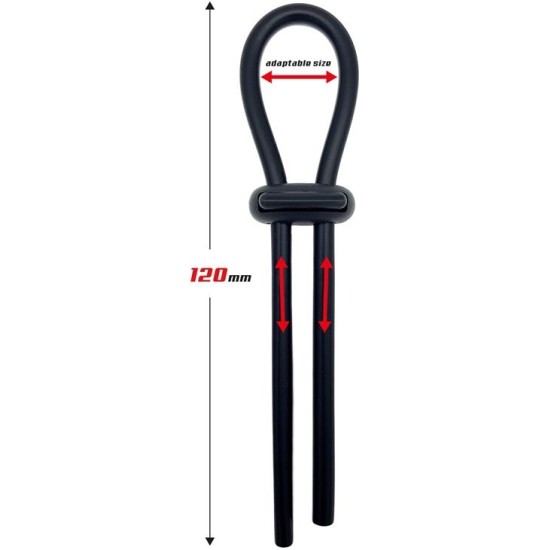 Beast Rings Adjustable Lasso Cock Ring Solid Silicone Black