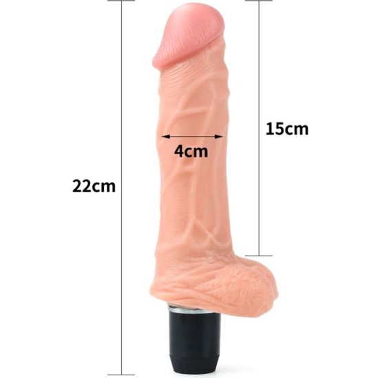 Lovetoy Dildo Flexi 9 with Vibration Flesh